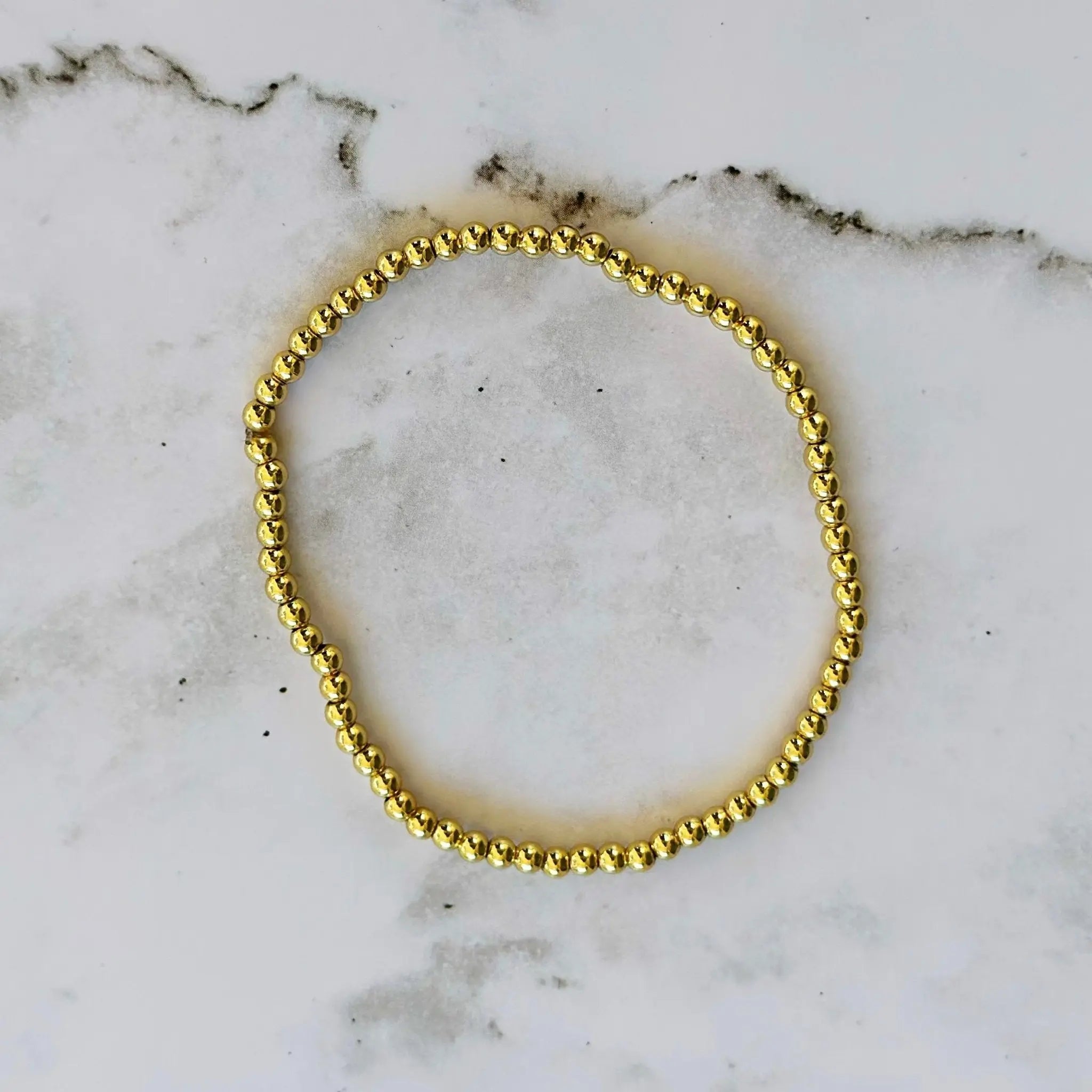 3mm Gold Bead Bracelet | Bliss Bayou