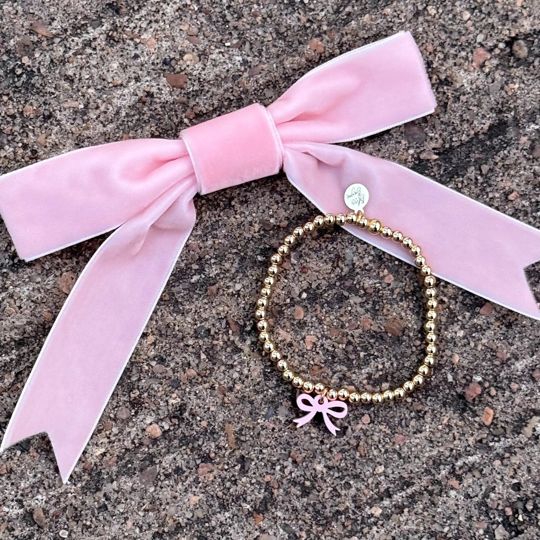 Bow Charm Gold Bead Bracelet | Bliss Bayou