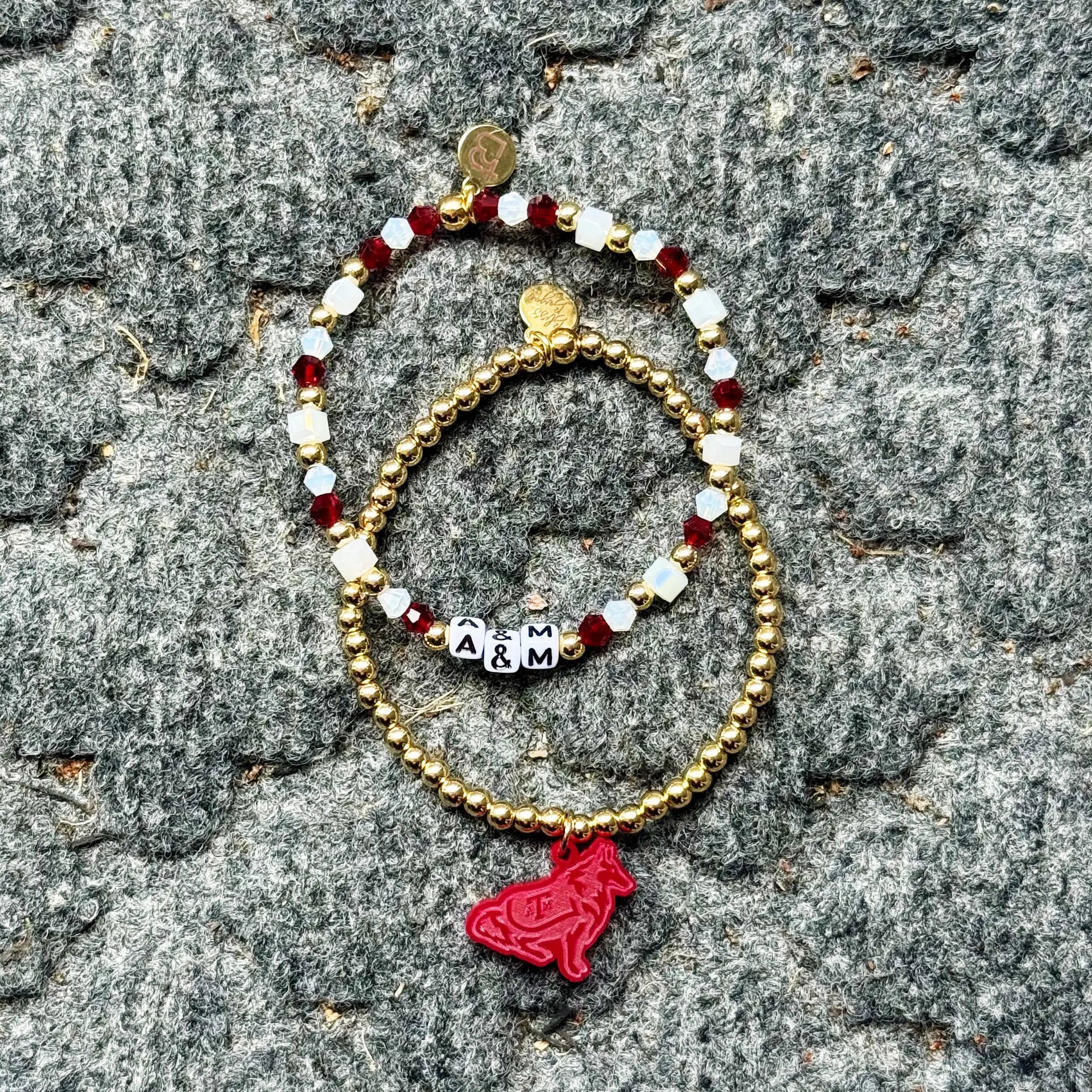 Texas A&M Crystal Bracelet Set | Bliss Bayou