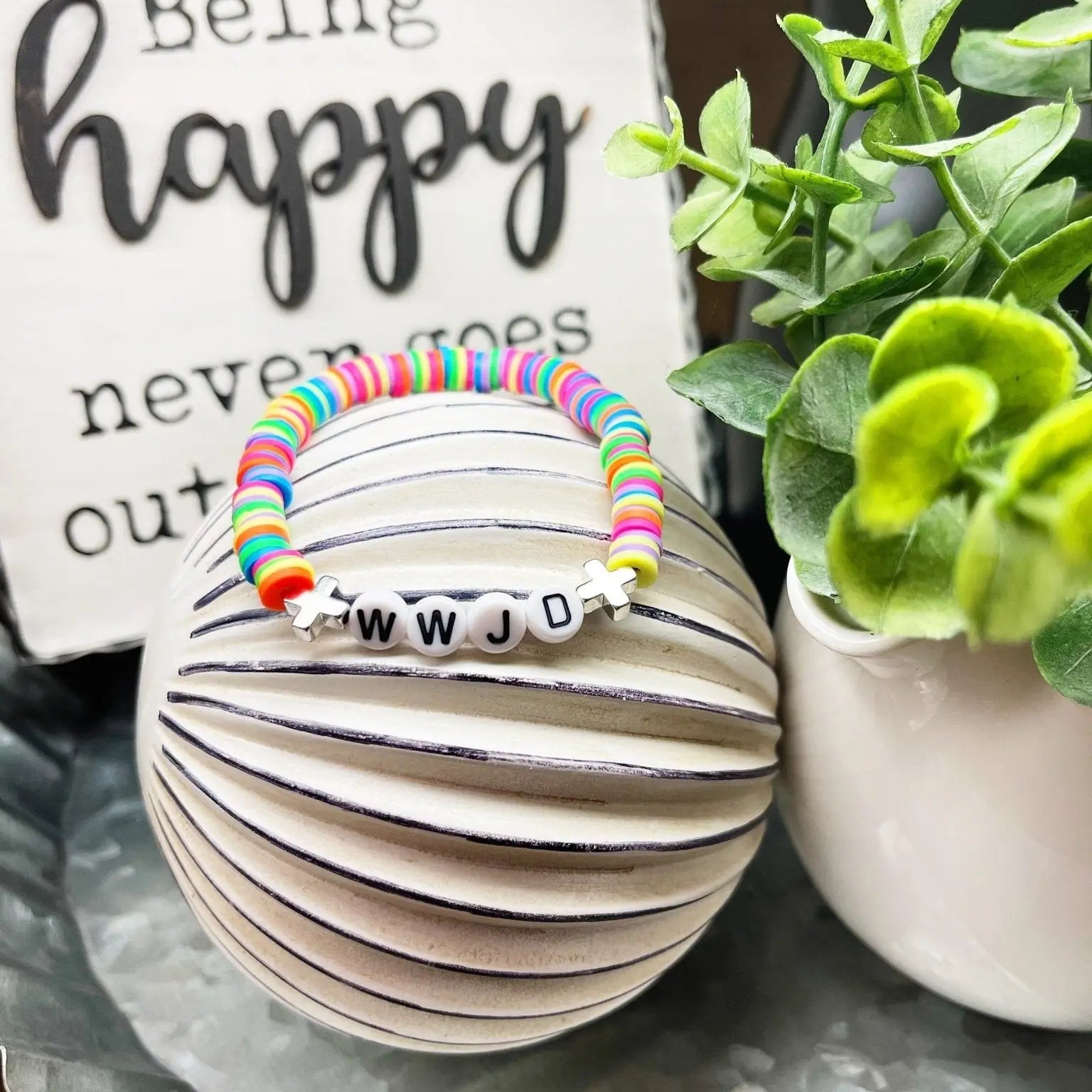 Custom Name Beaded Bracelets • Heishi & Seed | Bliss Bayou