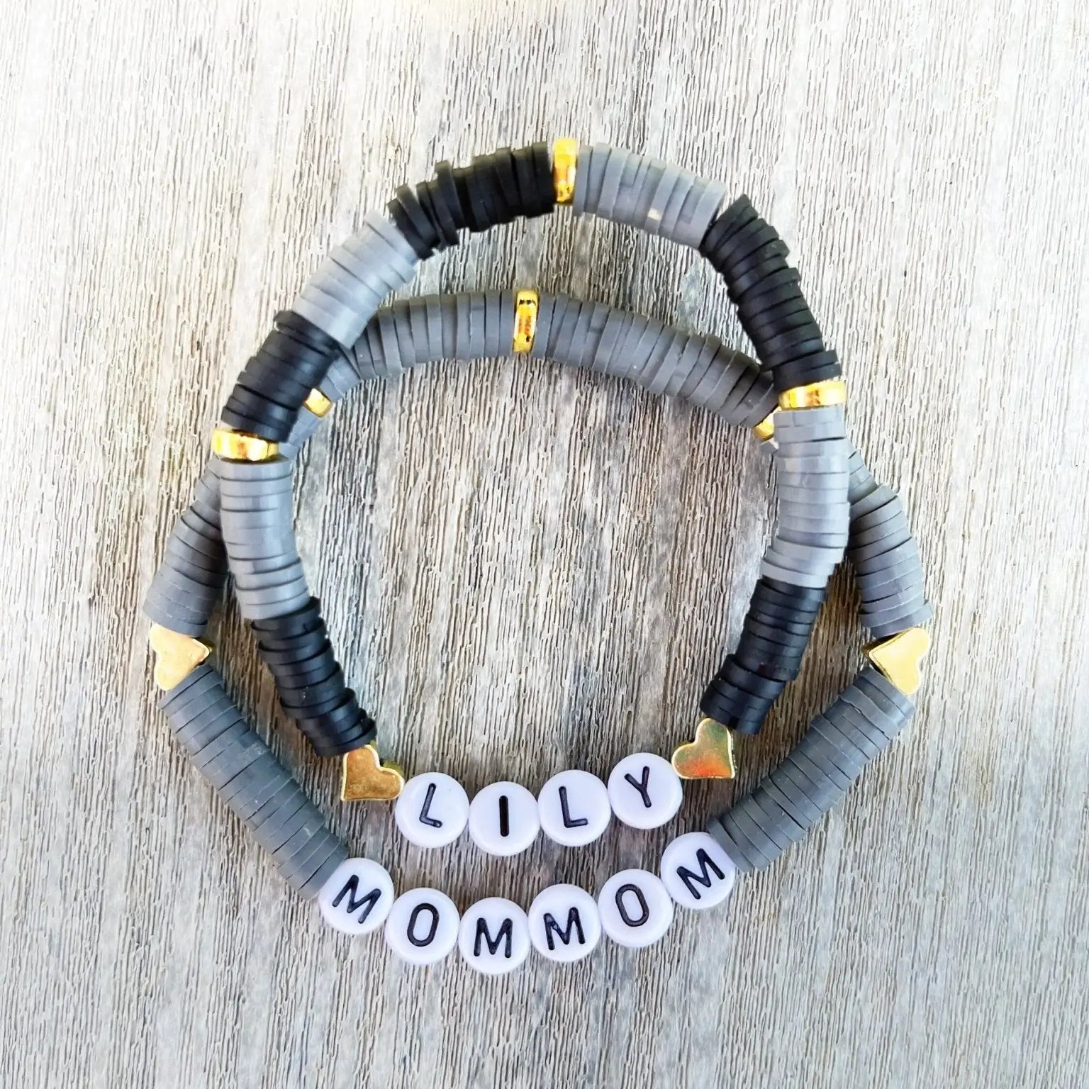 Custom Name Beaded Bracelets • Heishi & Seed | Bliss Bayou