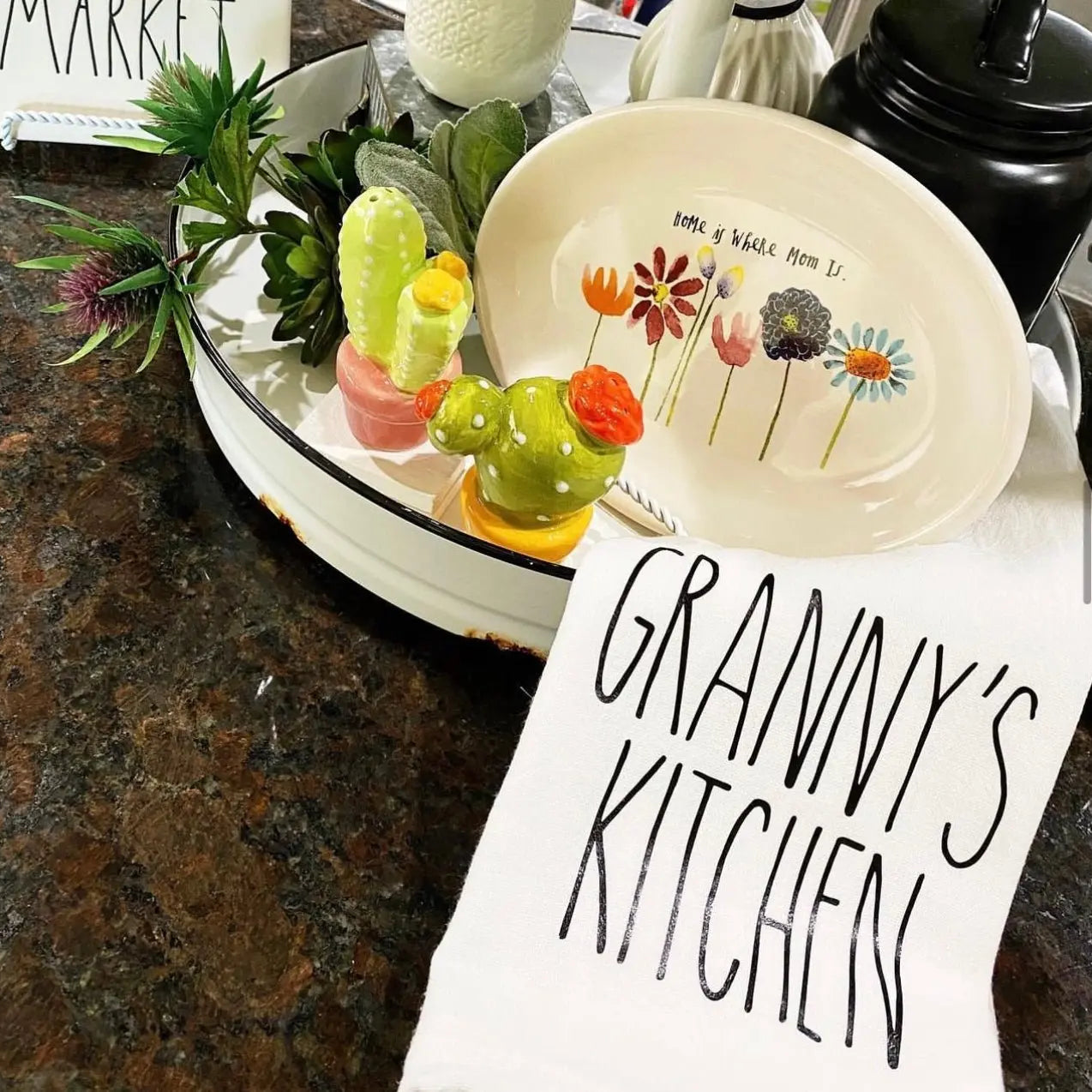 Rae Dunn Inspired Dish Towel | Bliss Bayou