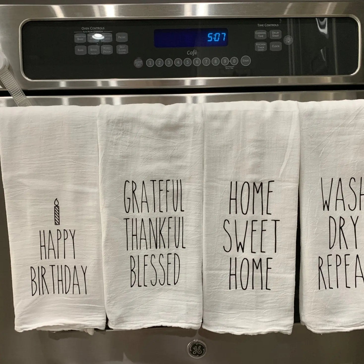 Rae Dunn Inspired Dish Towel | Bliss Bayou