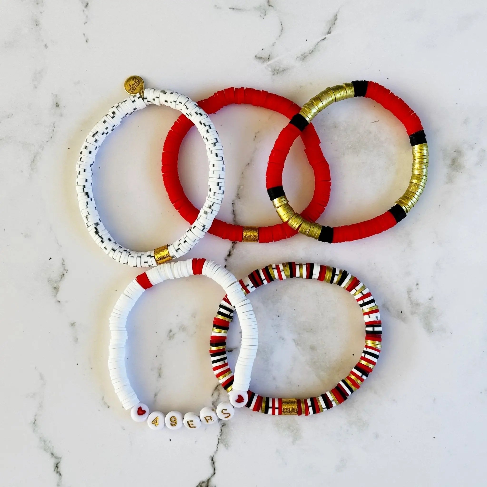 San Francisco 49ers Bracelet Set | Bliss Bayou