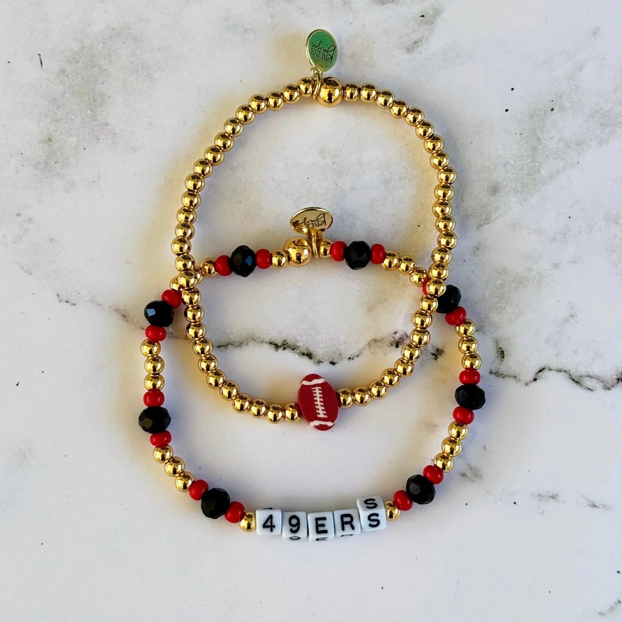 San Francisco 49ers Crystal Bracelet Set | Bliss Bayou