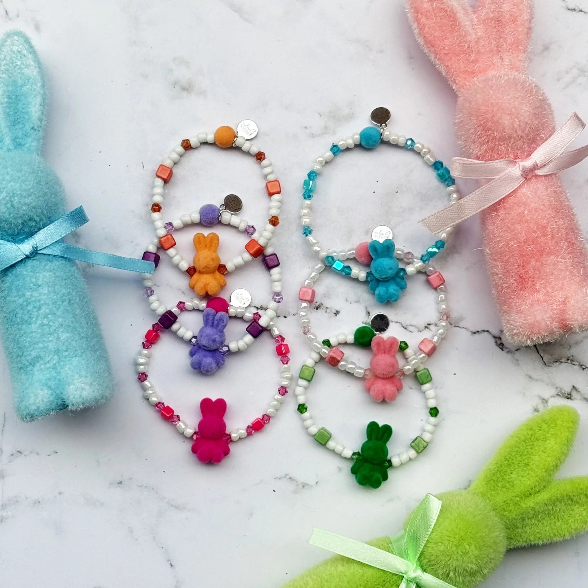 Spring Flocked Bunny Bracelet  | Bliss Bayou