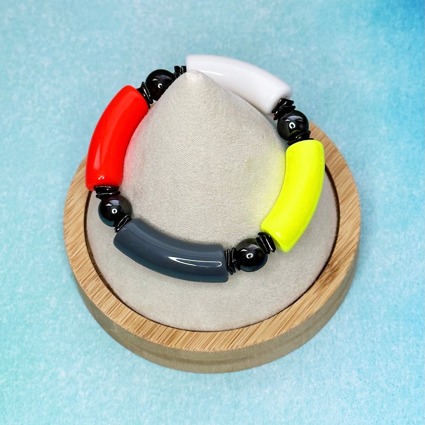 Acrylic Bamboo Bead Bracelet | Bliss Bayou