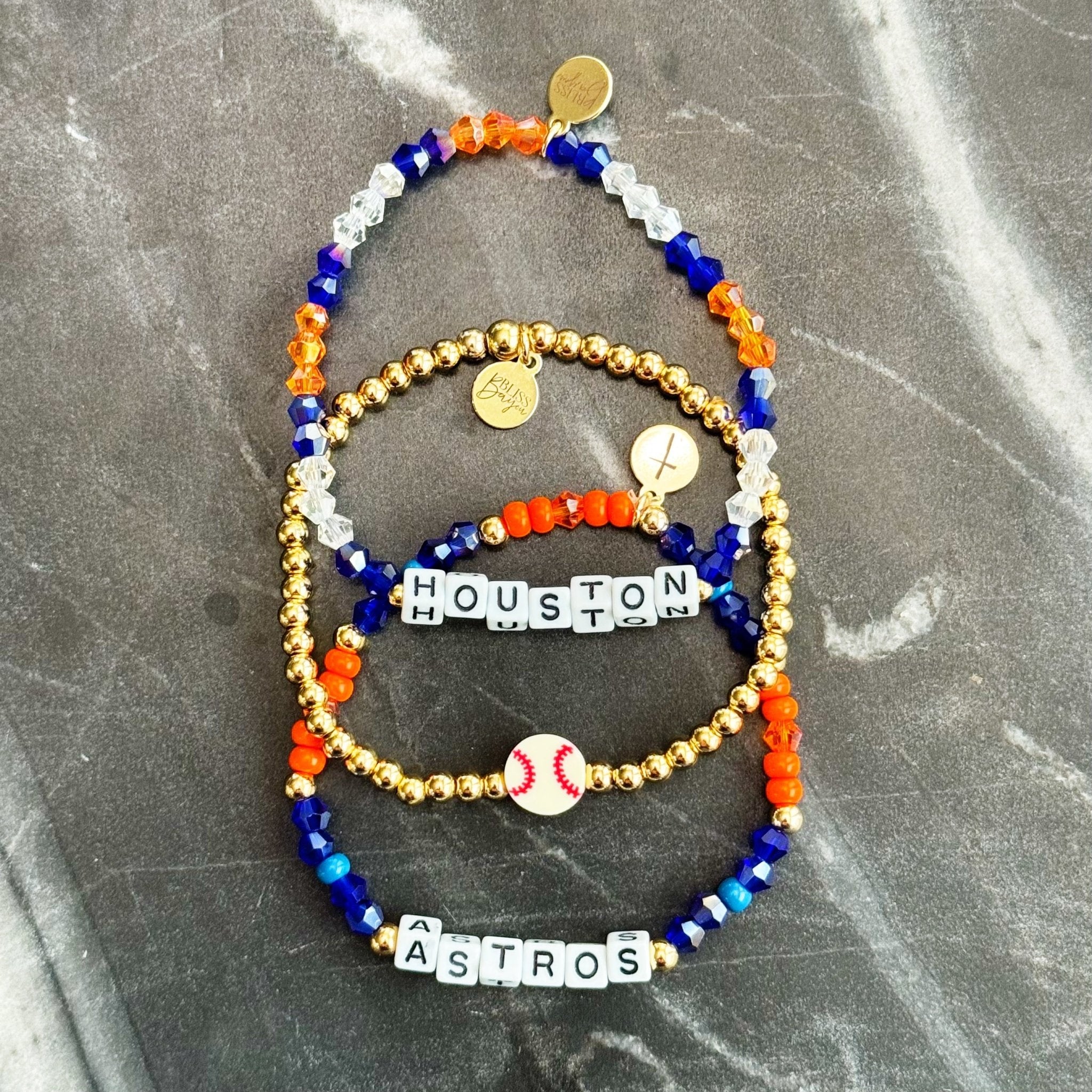 Astros Crystal Bracelet Set | Bliss Bayou