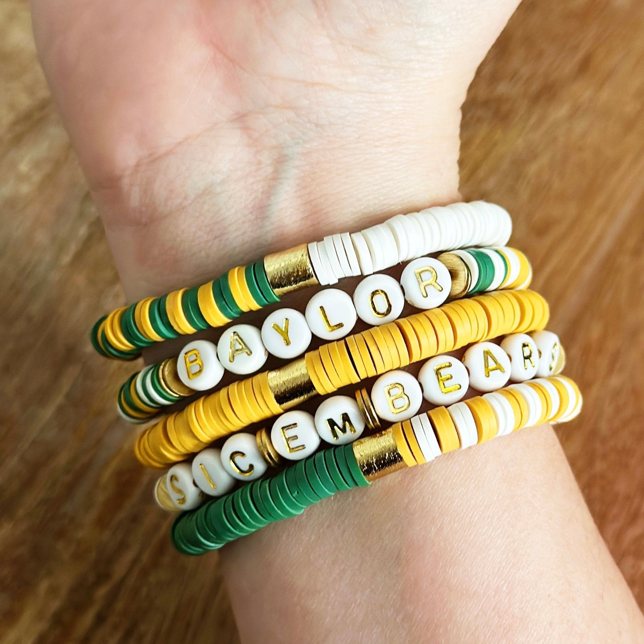 Baylor Bears Bracelet Set | Bliss Bayou