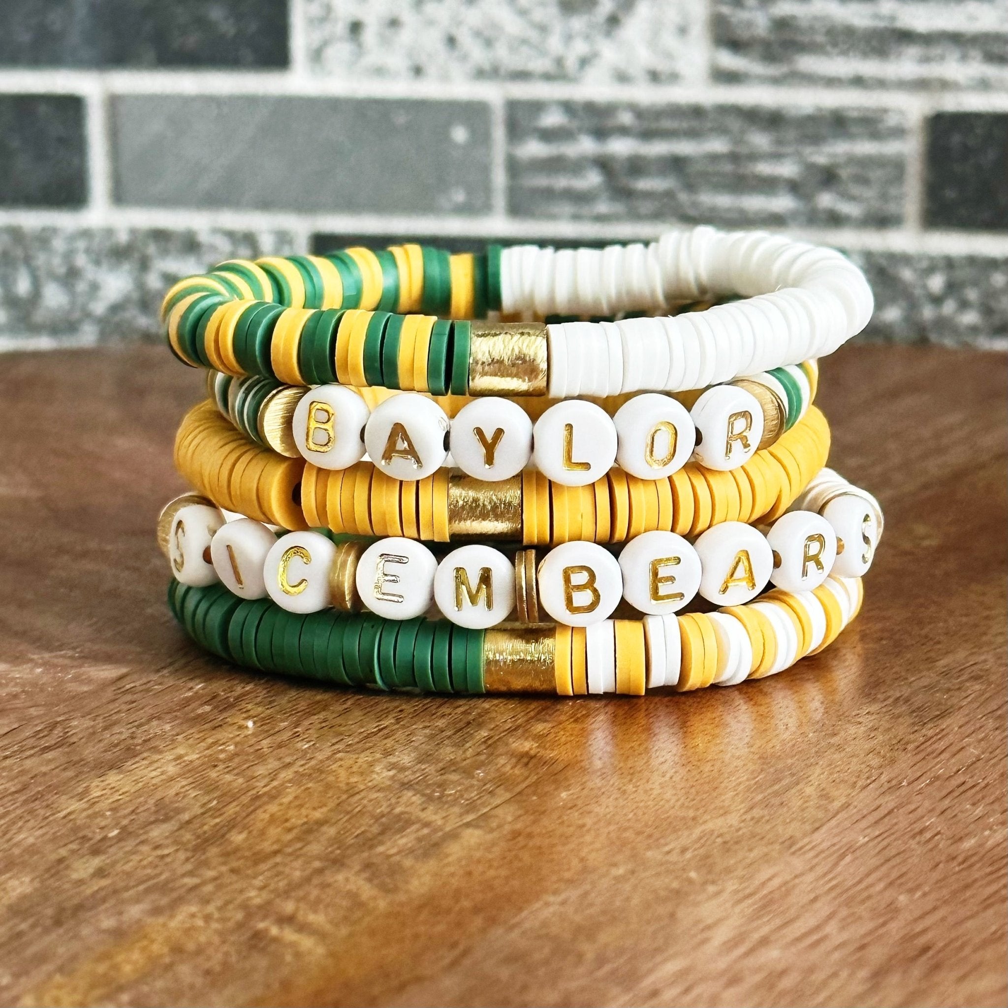 Baylor Bears Bracelet Set | Bliss Bayou