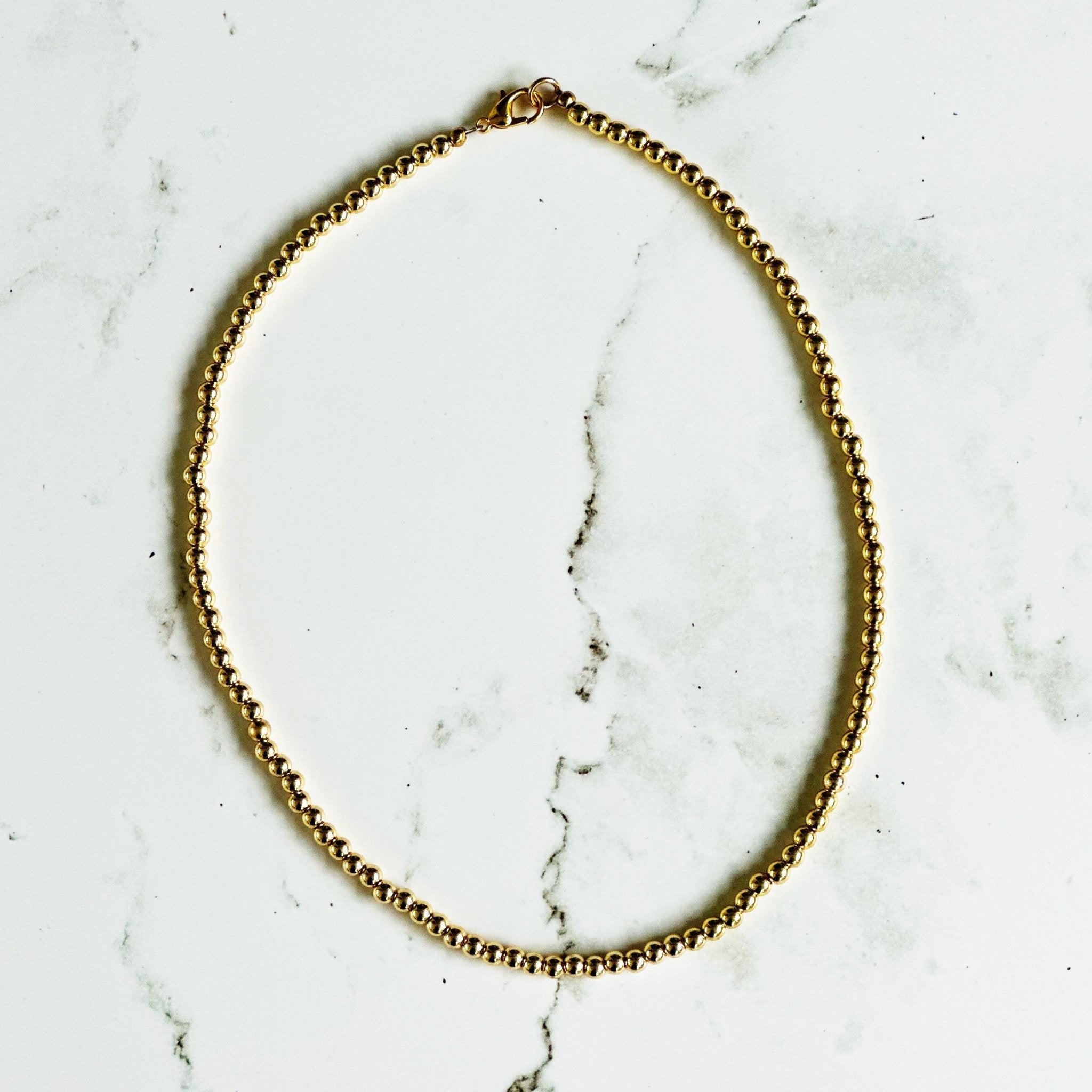 Gold Bead Necklace | Bliss Bayou