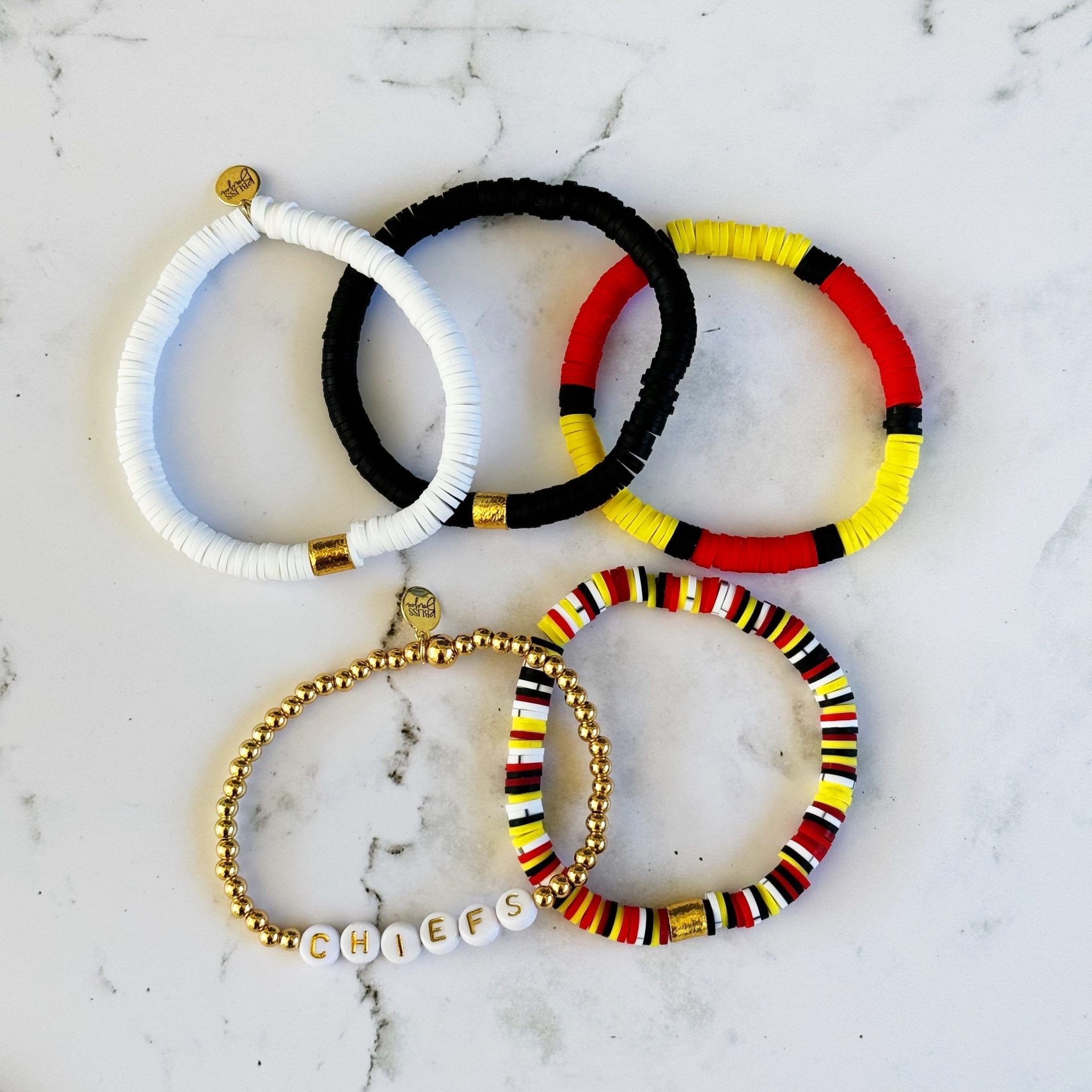 Kansas City Chiefs Bracelet Set | Bliss Bayou