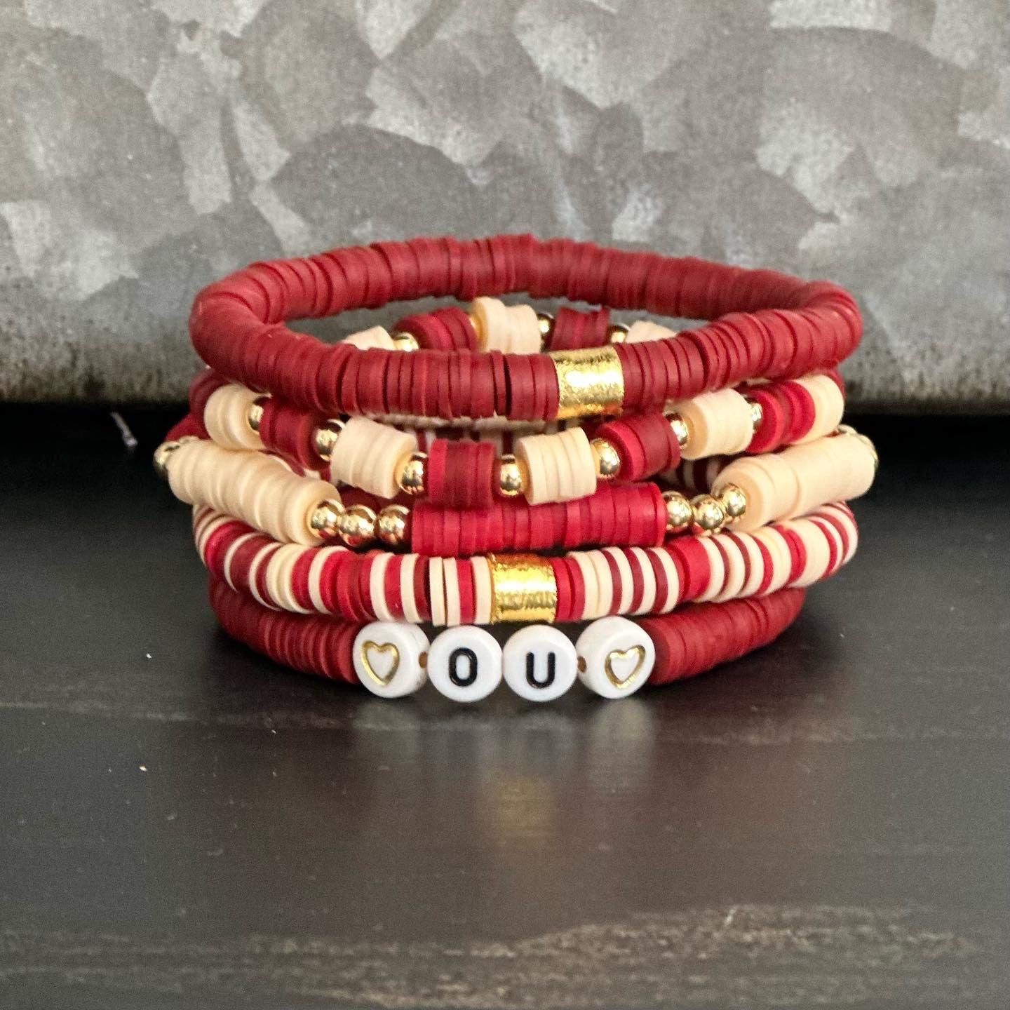 Oklahoma Sooner Bracelet Set | Bliss Bayou