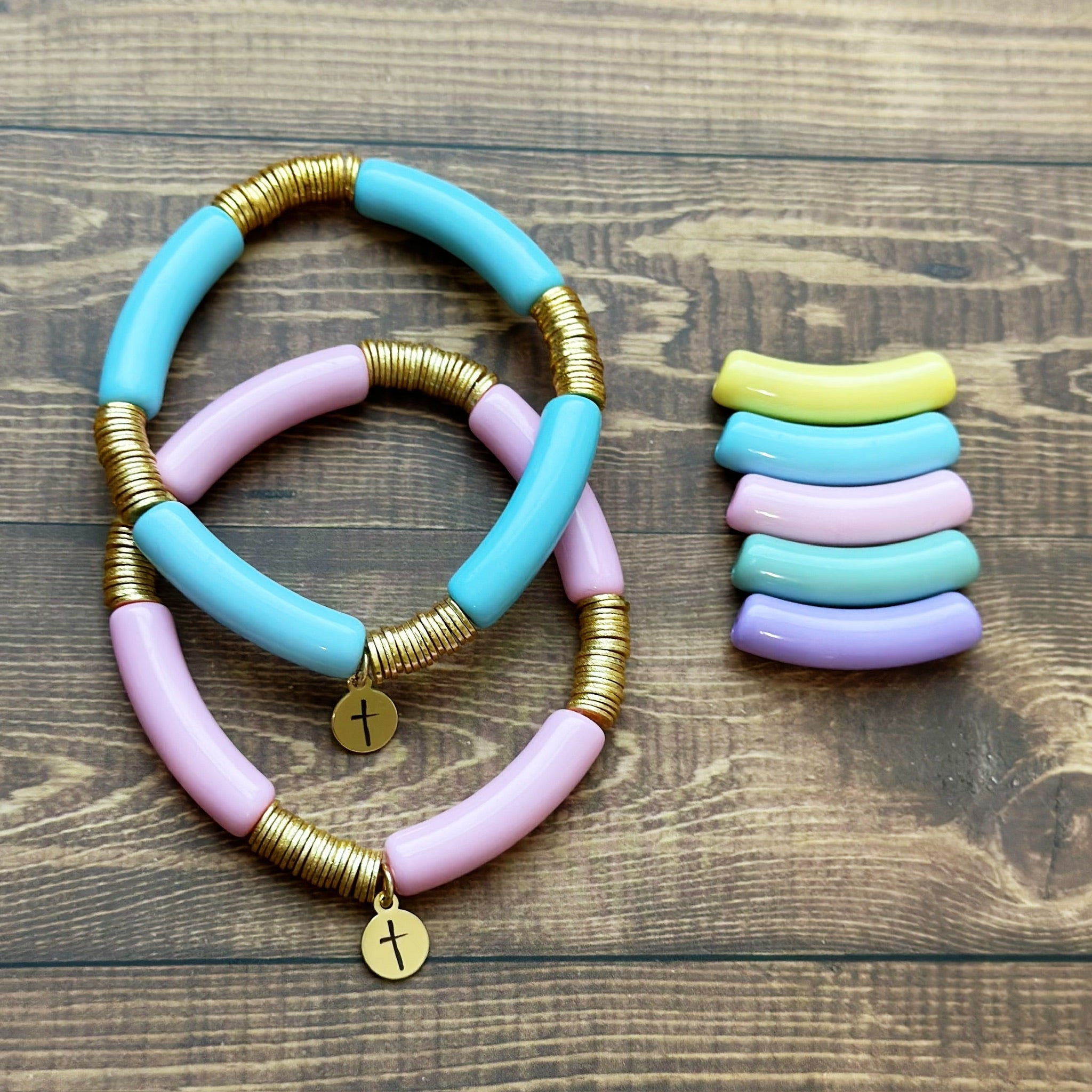 Pastel Tube Bracelet | Bliss Bayou