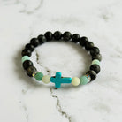 Stone Cross Bracelet | Bliss Bayou